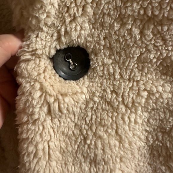 🍃 Free People Teddy Peacoat 🌸 size Medium 🍃 in color Oatmeal 🩷🍃 NWT - Picture 10 of 16